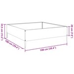 vidaXL Lit surélevé de jardin 100x100x33 5 cm acier inoxydable