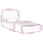 vidaXL Cadre de lit sans matelas bleu 80x200 cm velours