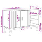 vidaXL Buffet OLDEN gris et marron 114x43x73 5 cm bois massif de pin