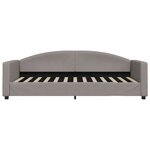 vidaXL Lit de jour avec gigogne sans matelas taupe 90x200 cm