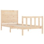 vidaXL Cadre de lit et tête de lit 100x200 cm bois massif