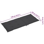 vidaXL Chaise à bascule avec coussin Bambou