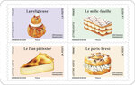 Carnet de 12 timbres - Pâtisseries françaises - Lettre Verte