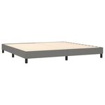 vidaXL Sommier à lattes de lit avec matelas Gris foncé 200x200cm Tissu