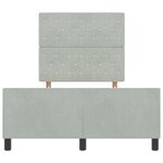 vidaXL Cadre de Lit Gris Clair 120x190 cm Velours