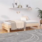 vidaXL Lit coulissant sans matelas 2x(90x190) cm Bois de pin massif