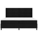 Lit à sommier tapissier vidaXL avec matelas et LED Noir 200x200 cm Tissu