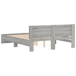 vidaXL Cadre de lit sans matelas sonoma gris 140x200 cm