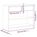 vidaXL Table console SAUDA chêne 89 5x36 5x73 cm bois de pin massif