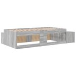 vidaXL Lit de rangement Gris Sonoma 90x190 cm