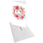 Carte Signature Spirale Fleurs - 11 5 X 17cm - Draeger paris