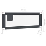 vidaXL Barrière de sécurité de lit d'enfant Gris foncé 200x25 cm Tissu