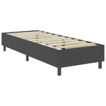 vidaXL Sommier à lattes de lit Gris foncé Tissu 100x200 cm