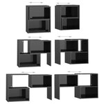 vidaXL Meuble TV Noir brillant 104x30x52 cm Bois d'ingénierie