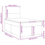 vidaXL Sommier à lattes de lit avec matelas Noir 120x200 cm Velours