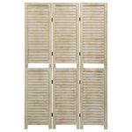 vidaXL Cloison de séparation 3 panneaux 105x165 cm Bois de Paulownia