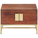 vidaXL Table basse Marron miel 67x67x45 cm Bois solide d'acacia