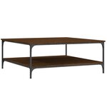 vidaXL Table basse chêne marron 100x100x40 cm bois d'ingénierie
