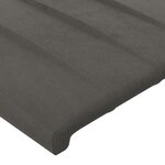 vidaXL Cadre de lit avec tête de lit Gris foncé 140x190 cm Velours
