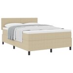 vidaXL Lit à sommier box avec matelas gris clair 140x200 cm Tissu en velours côtelé