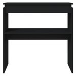 vidaXL Table console Noir 80x30x80 cm Aggloméré