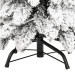 vidaXL Sapin de Noël artificiel pré-éclairé avec 130 LED/neige floquée