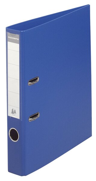 Classeur à levier PVC dos de 50mm bleu foncé EXACOMPTA