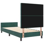 Lit vidaXL Vert Foncé 90x190 cm Velours