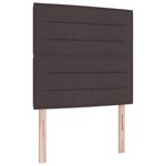 vidaXL Lit Box Spring avec Matelas & Banc Marron foncé 120x190 cm Tissu