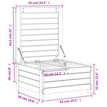 vidaXL Repose-pied de jardin avec coussin bois massif de pin