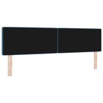 vidaXL Tête de Lit LED Bouton en Cristal Capitonnée Bleu Foncé 90 cm Velours