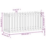 vidaXL Lit surélevé de jardin design de clôture 150x50x70cm pin massif