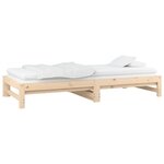 vidaXL Lit coulissant 2x(80x200) cm Bois de pin massif