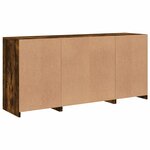 vidaXL Buffet avec lumières LED chêne fumé 142 5x37x67 cm