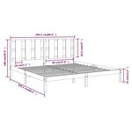 vidaXL Cadre de lit sans matelas blanc 200x200 cm bois massif de pin