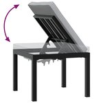 vidaXL Ensemble de banc de jardin avec coussins 4 Pièces noir