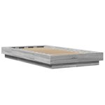 vidaXL Cadre de lit avec lumières LED sonoma gris 100x200 cm
