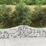 vidaXL Paniers à gabions arqués 6 Pièces 200x50x40/60 cm fer galvanisé