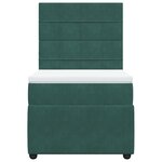 vidaXL Sommier à lattes de lit et matelas Vert foncé 80x200 cm Velours