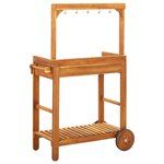 vidaXL Chariot de cuisine de jardin Bois d'acacia 92x43 5x141 5 cm