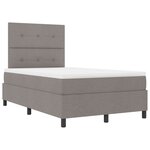 vidaXL Lit à ressort taupe petit double avec matelas