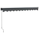 vidaXL Auvent rétractable anthracite 3 5x2 5 m tissu et aluminium