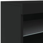 vidaXL Buffet avec lumières LED noir 60x37x67 cm