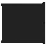 vidaXL Table de chevet Noir 40x30x30 cm Bois d'ingénierie