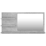 vidaXL Miroir de salle de bain gris béton bois d’ingénierie