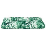 vidaXL Coussin de palette motif de feuilles 70x40x12 cm tissu