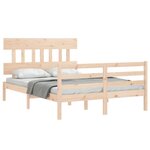 vidaXL Cadre de lit sans matelas bois massif