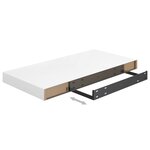 vidaXL Étagère murale flottante Blanc brillant 50x23x3 8 cm MDF