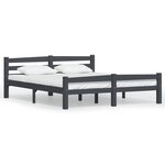 vidaXL Cadre de lit sans matelas gris foncé pin massif 160x200 cm