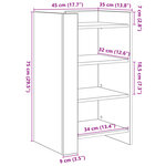 vidaXL Buffet noir 45x35x75 cm bois d’ingénierie